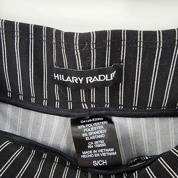 Hilary radley striped pants stretch black pinstripe office work womens small - Picture 3 of 4